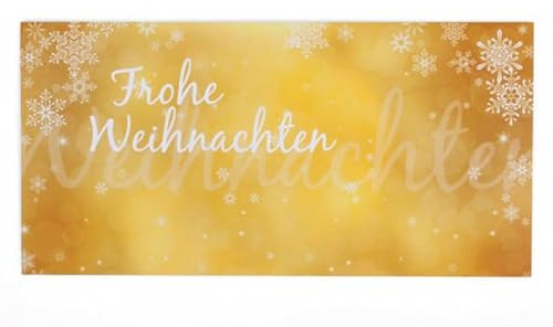 Kuvertwelt Weihnachtsumschläge Gelb Schnee | DIN Lang 220 x 110 mm | Festliche Briefumschläge mit Rentiermotiv, 100er-Pack, aus robustem Papier mit glatter, zuverlässiger Haftklebung.