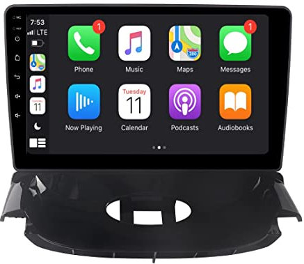 ACAVICA Autoradio Android pour Peugeot 206/206cc 1999-2009, 2+32 Go, GPS, Carplay sans Fil, Android Auto, Navigation GPS, Bluetooth, Radio RDS, écran Tactile, WiFi