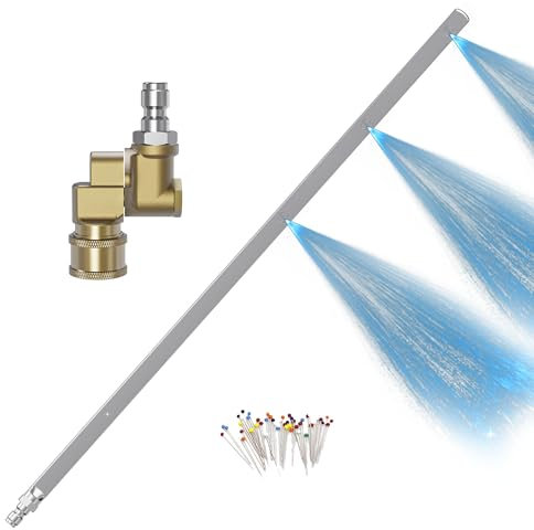 SITIMIMIL® Heizkörper-Reinigungsstab für Autos und LKWs, tragbarer Heizkörper-Reinigungsstab, Edelstahl, 55 cm, Wassertank für Hochdruckreiniger, flaches Design, max. 2000 PSI