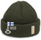 TUOHIMÄKI Trawler Beanie Grün Herren Damen - One Size, 100% Merino Wool - Fischer Mütze Merinowolle Winter - Docker Mütze Made in Finland - Warme Outdoor Wollmütze