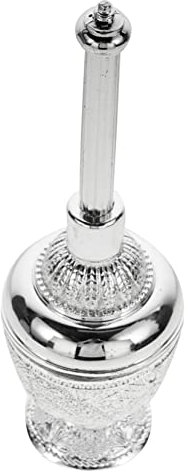 HOOTNEE Bouteille Décorative Eau Bénite Argenté avec Motif Délicat Récipient Vide pour Décoration De Table Et Bureau Accessoire De Maison Européen Élégant