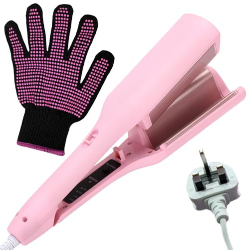 Satiskid 32mm French Wave Curling Iron with 4-Temp Control & Ceramic Coating - Professional Mermaid Hair Waver