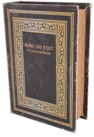 NOENNULL Boîte de Livre Décorative, Bois et Cuir Boîte de Rangement en Forme de Livre Vintage Faux Antique Creux de Livre Creux pour la Maison, Bureau, Décoration Hôtelière Compartiment