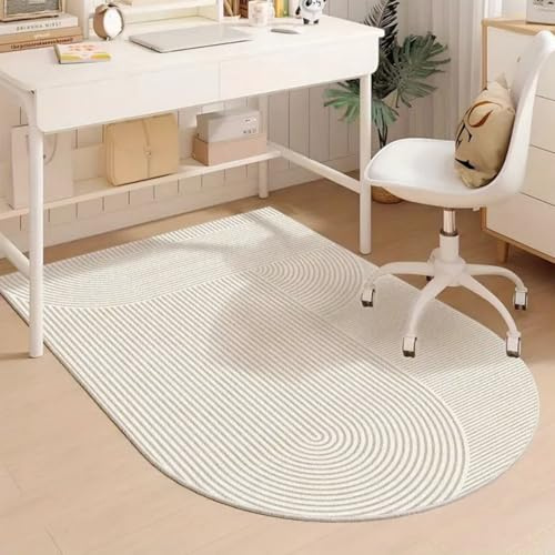 Odot Office Chair Mat for Carpeted and Hardwood Floor Protector, Non-Slip Computer Gaming Rolling Chair Desk Mat Protection Carpet Modern for Wooden Floors (Semicircle,90x150cm)