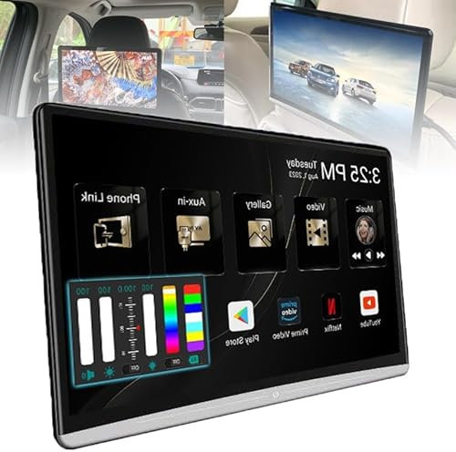 Moniteur D'appui-Tête De Télévision De Voiture à écran Tactile(Android 10.0) - 3+32G, Prise En Charge De La Mise En Miroir Sans Fil Du Téléphone, Vidéo 4k, Wifi, HDMI,11.6in