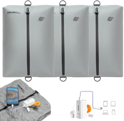 EULANT 3 pack Vacuum Storage Bags with Pump for Travel, Reusable Vacuum Zipper Sealer Bag for Clothes, Compression Packing Cubes for Suitcases/Luggage/Backpack, With IPX8 Airtight Zipper