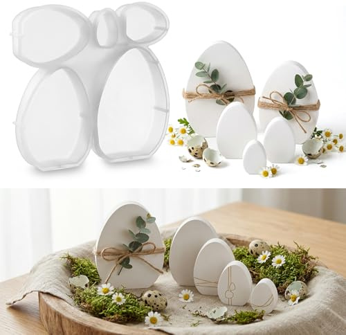 ITClosud Silikonform Osterei, 5er Ostereier, Silikonformen Gießformen Ostern, DIY Easter Eggs, Silikonform Ostern, Geeignet für Die Handwerksdekoration, Osterdeko (5)