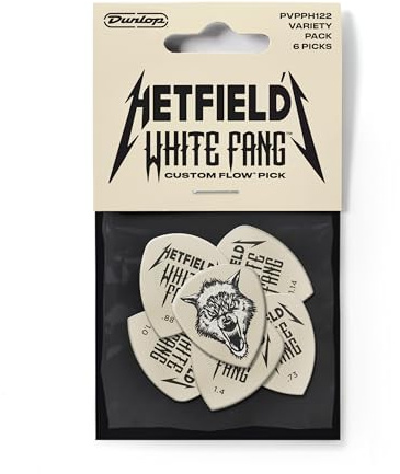DUNLOP Plektren Hetfield's White Fang Custom Flow Variety Pack - 6er Pack (ADU PVPPH122)