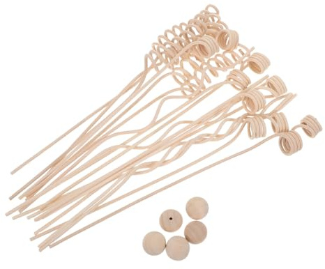 SHINEOFI 25 Stück Beige Rattan Duftstäbchen für Wohnzimmer und Schlafsäle mit Effizienter Verdampfung und Einfacher Duftsteuerung ohne Flamme