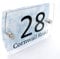CS Printing House Number Sign Plaque Garden Glass Effect Acrylic Sign Door Plate Marble Wall Display 2 Part Branded Acrylic (Blue Snowflake)