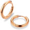 AZARIO London - Orecchini a cerchio in acciaio chirurgico 316L anodizzato oro rosa 10 gauge (2,5 mm) – 10 mm, Lega di acciaio