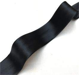 20 mm hochwertiges Satin-Schrägband in 16 Farben, 23-Meter-Rolle Schwarz