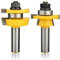 Gasea 2pcs 1/2 Inch Revel Stile and Rail Router Bit Set Wood Milling Cutter Woodworking Tool