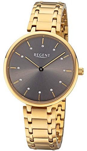 REGENT Damen-Armbanduhr Edelstahl IPG mit Schmuckband Edelstahl IPG BA-465