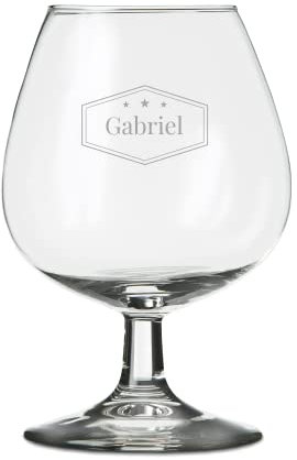 your surprise Verre à Cognac avec prénom ou message - Grand verre à cognac personnalisé de 37cl avec gravure (1 Pièce)