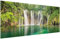 Bilderwelten Glasbild - Wasserfall Plitvicer Seen - Panorama Quer, Wandbild 30cm x 80cm