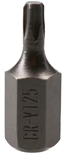 AB Tools T25 Torx Star Bit 30mm Length 10mm Shank Chrome Vanadium Hardened Tip Cr-V