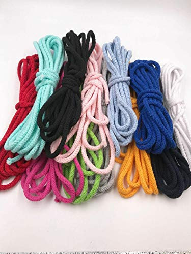 Slantastoffe Kordel Baumwollkordel Turnbeutel Reste Paket Set 5 mm 7 Stück