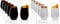 Stölzle Lausitz Lot de 12 gobelets de 465 ml, 6 verres à eau noirs et 6 blancs (mat) et bronze, passent au lave-vaisselle + lot de 4 pailles en acier inoxydable EKM Living
