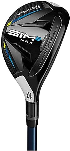 TaylorMade Golf SIM 2 MAX Rescue Mens Right Hand Graphite Regular Rescue 3-19 Degree, Black/White