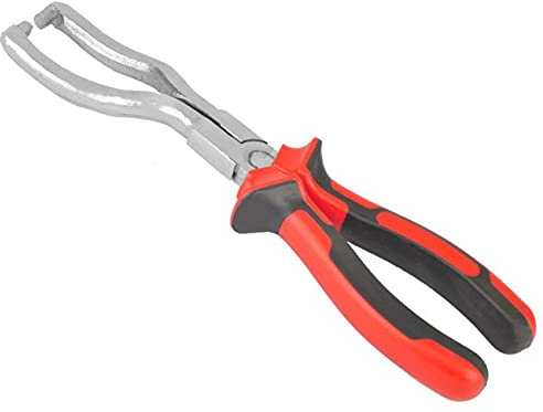 Szliyands Pince de retrait de tuyau de carburant, pince de retrait de tuyau d'essence en acier inoxydable avec poignée en caoutchouc