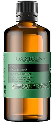 Oxxigena Aloe Vera Öl (Oleolith) - 500 ml - Ideal als Feuchtigkeitsspender, Nährstofflieferant, Haarkräftiger, gegen Hauttrockenheit und Falten - Vegan, GMO-frei