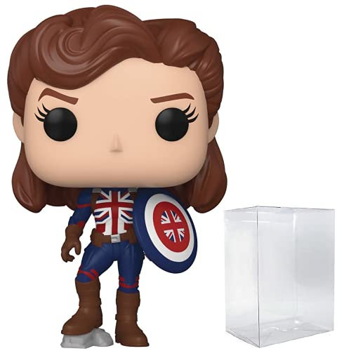 POP Marvel: What If? Captain Carter Funko Pop! Vinyl-Figur (mit kompatibler Pop-Box-Schutzhülle), mehrfarbig, 9,5 cm