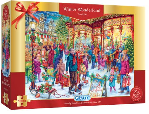 Christmas Limited Edition 2022 - Winter Wonderland 1000 Piece Jigsaw Puzzle | Christmas Jigsaw Puzzle | Sustainable Puzzle for Adults | Great Gift for Adults | Gibsons Games