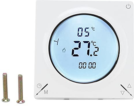 Miskall Ventilo-convecteur de Thermostat, Ventilation de contrôleur d'instrument de contrôle de température ambiante programmable LCD AC220VSmart
