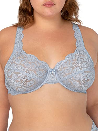 Smart & Sexy Womens Signature Lace Unlined Underwire Bra Reggiseno Altamente Coprente, Semitrasparente, Acqua Minerale, 7D (Pacco da 2) Donna