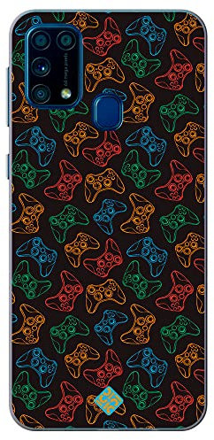 Movilshop Étui pour [Samsung Galaxy M31] Dessin Gamers [ Manettes Xbox ] en silicone souple Transparent Coque Case Cover Gel pour Smartphone.