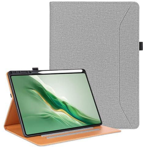 Vakarey para Honor Magic Pad 2 Funda con Soporte Bolígrafo,Funda Tablet para Honor MagicPad 2 12.3 Pulgadas a Prueba Golpes,Gris