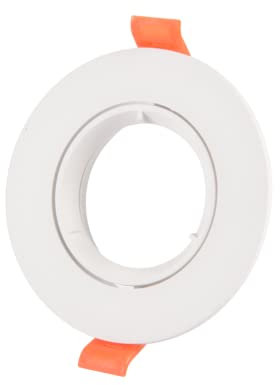 JANDEI - Einbaustrahler, Rund, Schwenkbar, für GU10 / MR16, weiß, Schnitt 75 mm, Ø 90 x 45 mm, ohne LED