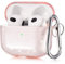 VISOOM Airpods 3 Hülle, Transparent Weiche TPU-Schutzhülle Kompatibel mit AirPods 3rd Generation Wireless Charging Case mit Schlüsselbund (Glitter Rosa)