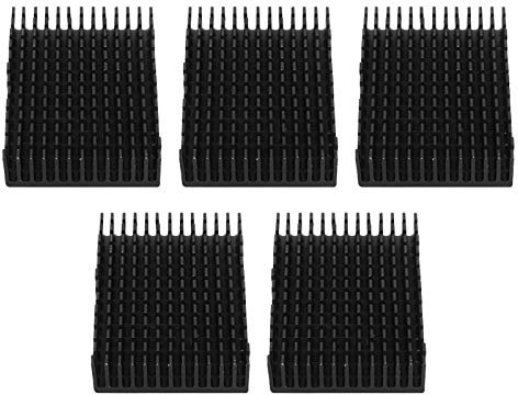 5 Stück Aluminium-Kühlkörper, 40 X 11 X 60 Mm Kühlkörper, Kühler, CPU-Kühler, Industriekomponenten, Schwarz