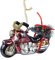 Kaemingk Christbaumschmuck Glas 12cm Chopper Motorrad Weihnachtskugeln mundgeblasen rot