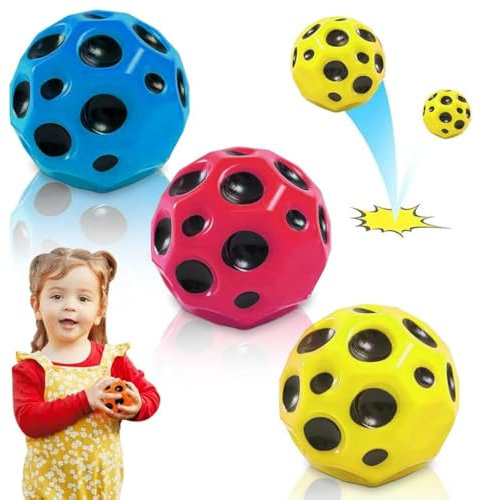 GAROMIA Anti Stress Ball Stress Bälle Anti Stressball Hohe Springender Gummiball Sprünge Höchsten Springender für Kinder Hohe Bounce Loch Ball Flummies für Kinder