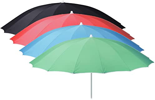 Parasol Sonnenschirm Shanghai mit Fiberglasstreben u Knickgelenk- sehr stabil XXL 220 cm Grün