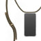 KNOK Handykette Kompatibel mit Apple iPhone 15 PRO - Silikon Hülle mit Band - Handyhülle für Smartphone zum Umhängen - Transparent Case mit Schnur - Schutzhülle mit Kordel in Olive