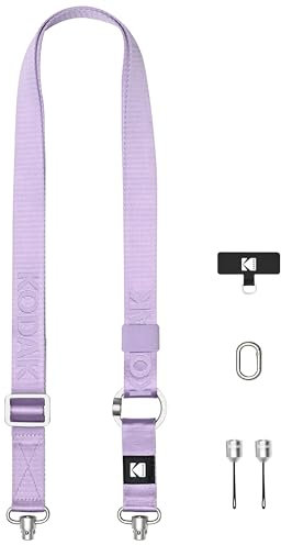 KODAK Multi-Purpose Camera Strap (Purple) - Quick-Release, Adjustable, Lightweight, Durable Metal Swivels, Neck Shoulder Strap for SLR, Compact Cameras, Smart Phones