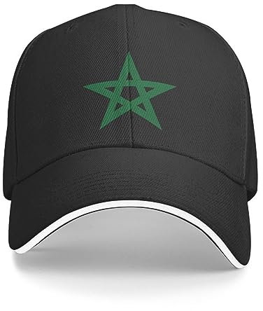 TeysHa Baseballkappe Snapback Sonnenhut individuelle Baseballkappe mit Marokko-Flagge für Männer und Frauen atmungsaktiv marokkanisch stolz patriotisch Papa-Mütze Sport