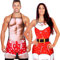 Neer 2 Stück Lustige Geschenke Set für Herren Damen Neuheit Grillschürze Muskel Kochschürzen Verstellbar Wasserdicht Küchenschürze für Weihnachten BBQ Party Erwachsene Paare (Schneeflocken Stil)