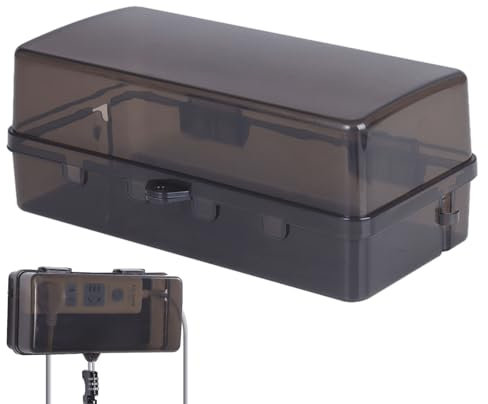 Shurzzesj Weatherproof Electrical Box, Outdoor Extension Socket Box, Waterproof Connection Box, WeatherProof Plug Box With Lock Outdoor Extension Lead For Protect Outlet, Plug, Socket