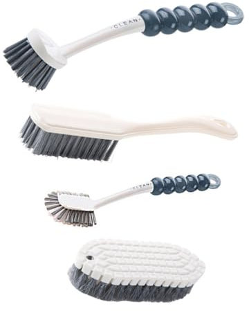 Didiseaon 4 Pz spazzola per la pulizia cleaning brush glass cleaner brush scrub per le unghie strumenti per la pulizia del bagno abito spazzola flessibile spazzola per fornelli da cucina