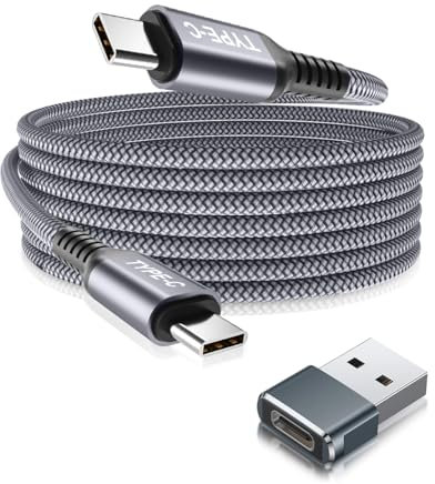 BASESAILOR Câble USB C vers Type C 100W 2M avec Adaptateur USB,Cordon Charge Rapide Chargeur PD pour MacBook Mac,iPhone 15 16,iPad 10 Pro 2022 Air 4 5 Mini 6,Galaxy Note 20,S24 S23 S22 Z Flip Fold 3