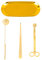Calculs Candle Care Kit for Home Décor | Wick Trimmer, Candle Snuffers, Wick Dipper, Tray | 4 in 1 Candles Accessories Set (Gold)