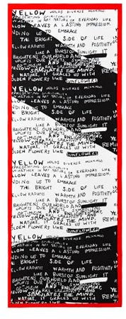 Desigual Letters Rectangle Foulard Black