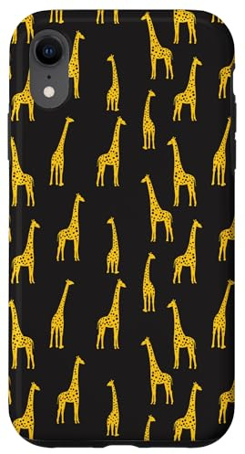 Giraffe Pattern Animal Black Case for iPhone XR