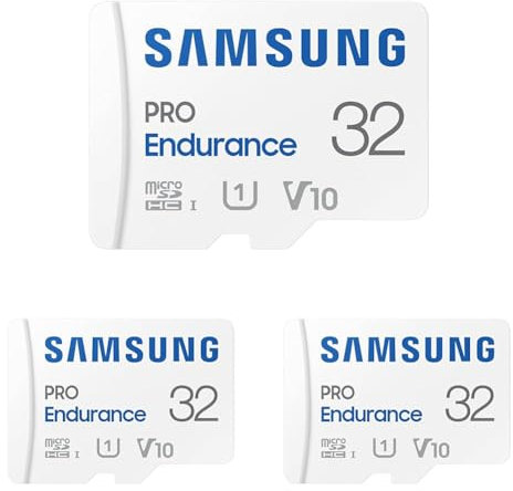Samsung PRO Endurance 32GB microSDHC UHS-I U1 100MB/s Video Monitoring Memory Card with Adapter (MB-MJ32KA) (Pack of 3)