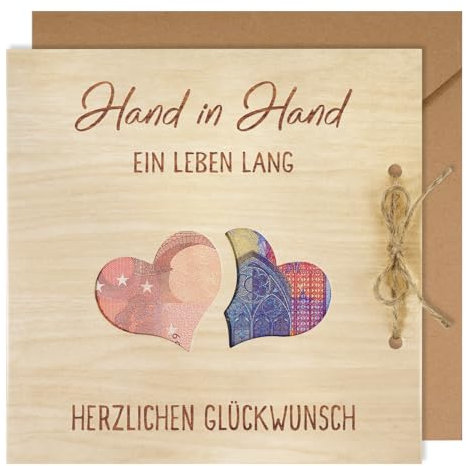 BOFUNX Geldgeschenk Hochzeitskarten Hochzeitsgeschenk Geld Verpackungen Hochzeits Geldgeschenk Hochzeitskarte für Hochzeit Brautpaar Glückwunsch